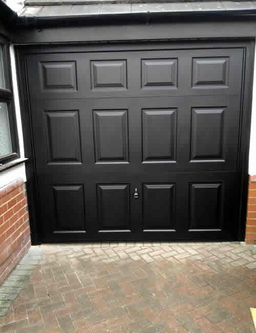 Elite Garage Doors - new classic black up and over garage door installation