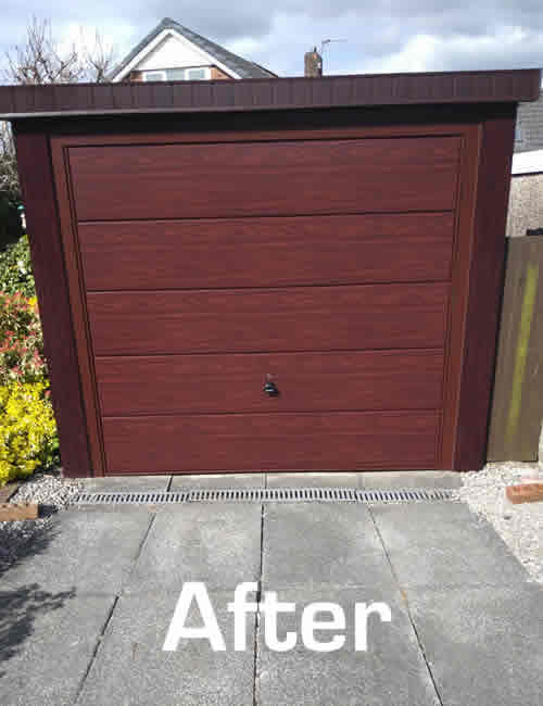 Elite Garage Doors - new up and over white garage door installation